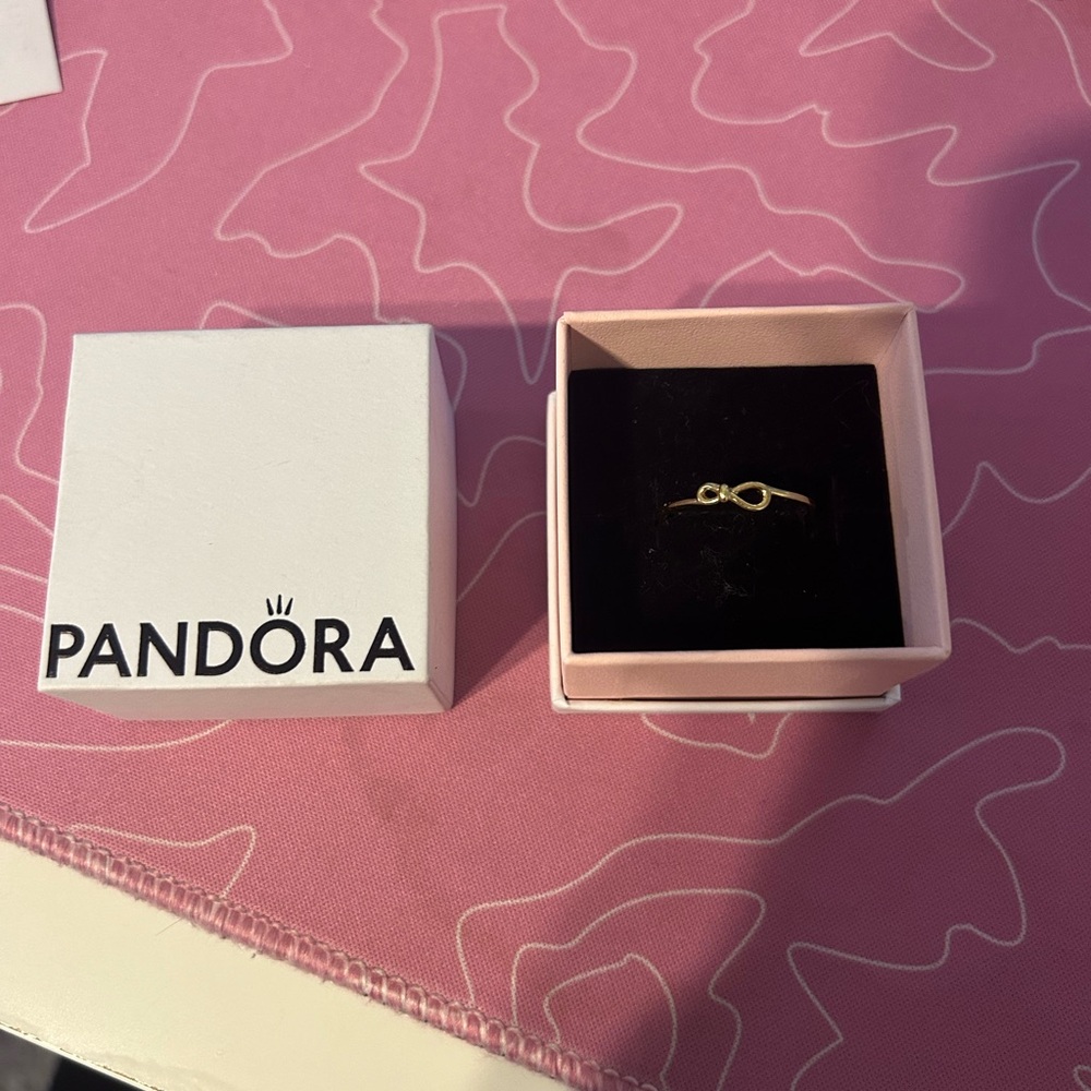 Pandora gold infinity knot ring